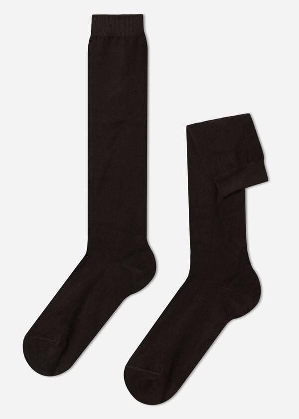 Calcetines Calzedonia Warm Algodon Long Hombre Marrones | CL2781MA