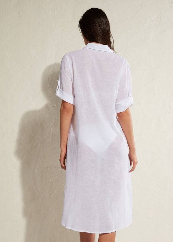 Cubrirlos Calzedonia Algodon Maxi Shirt Mujer Blancas | CL2070LH