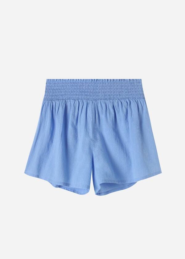 Cubrirlos Calzedonia Algodon Shorts Mujer Azules | CL2118GL