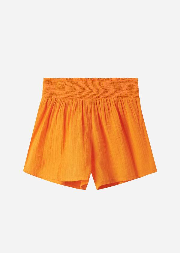 Cubrirlos Calzedonia Algodon Shorts Mujer Naranjas | CL2121KI