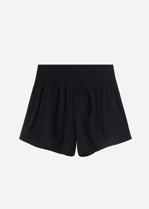 Cubrirlos Calzedonia Algodon Shorts Mujer Negras | CL2125CE