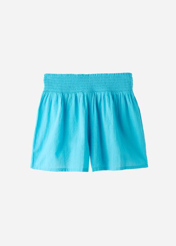 Cubrirlos Calzedonia Algodon Shorts Mujer Turquesa Verde | CL2127BC