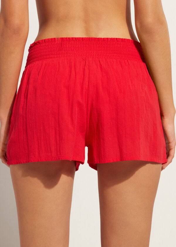 Cubrirlos Calzedonia Algodon Shorts Sexy Mujer Rojas | CL2128NB