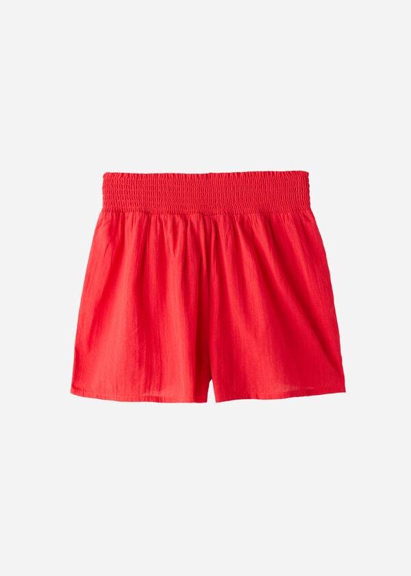 Cubrirlos Calzedonia Algodon Shorts Sexy Mujer Rojas | CL2128NB