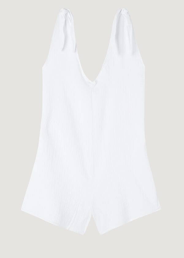 Cubrirlos Calzedonia Corta Algodon Romper Mujer Blancas | CL2113PQ