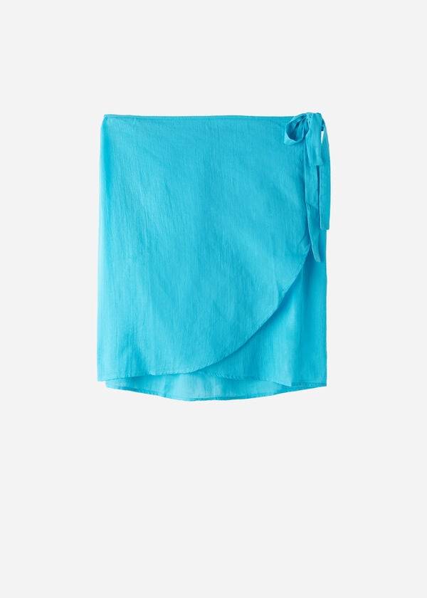 Cubrirlos Calzedonia Corta Wrap Sarong Mujer Turquesa Verde | CL2138OR