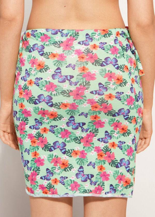 Cubrirlos Calzedonia Corta Wraparound Sarong Mujer Azules | CL2145HK
