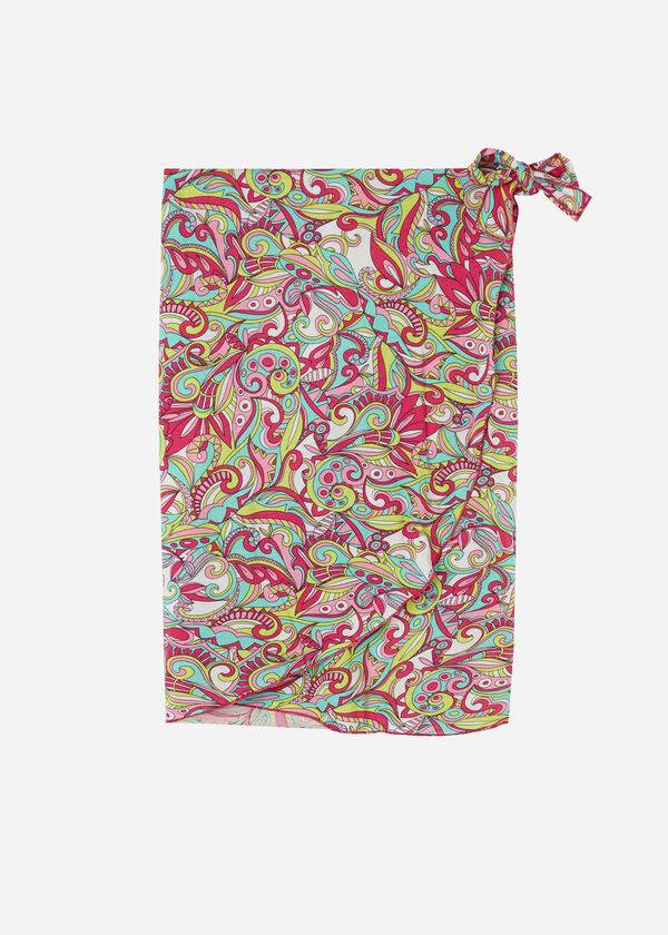 Cubrirlos Calzedonia Corta Wraparound Sarong Mujer Rojas | CL2146JJ