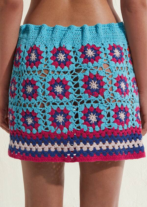 Cubrirlos Calzedonia Crochet Skirt Mujer Turquesa Azules | CL2129MA