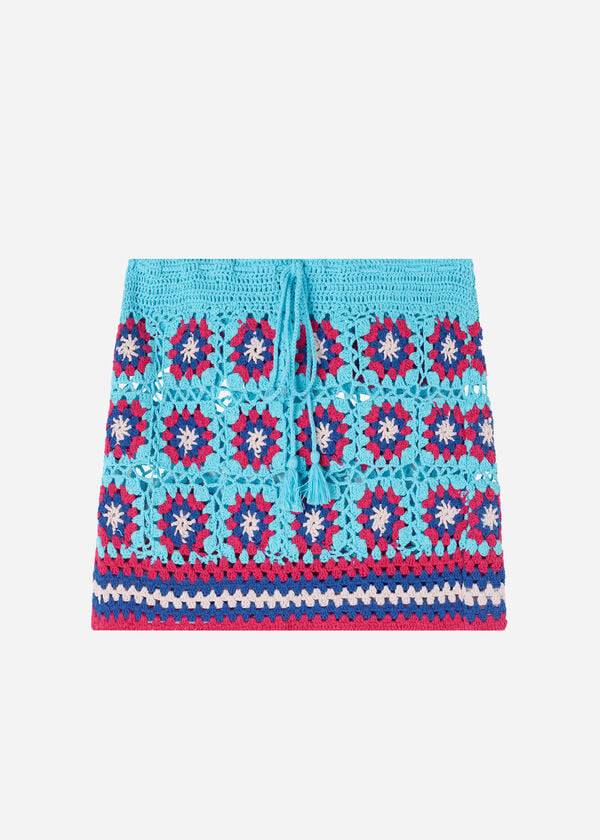 Cubrirlos Calzedonia Crochet Skirt Mujer Turquesa Azules | CL2129MA