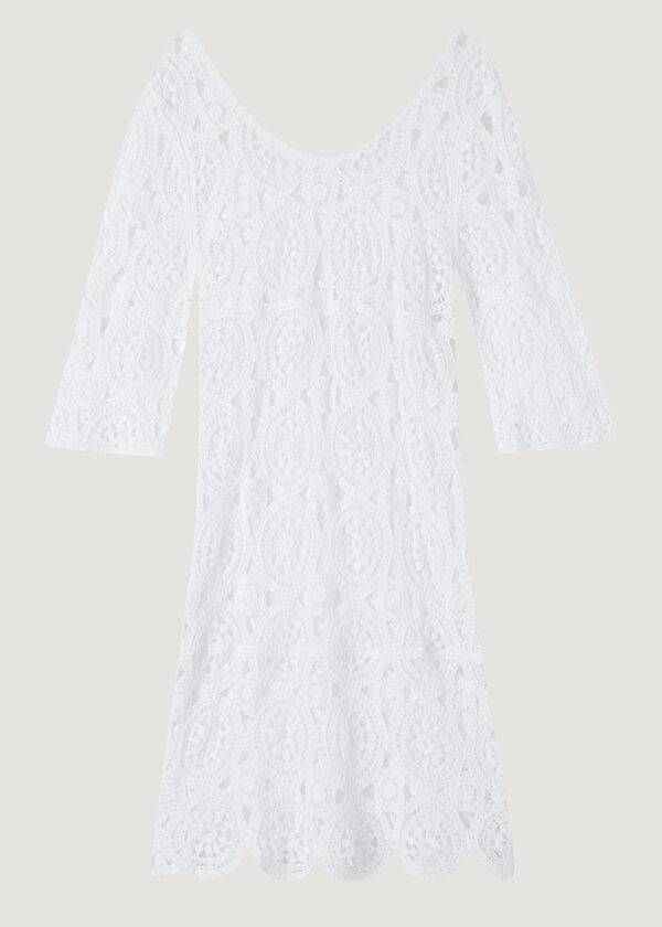 Cubrirlos Calzedonia Crochet Vestido Mujer Blancas | CL2071ZG
