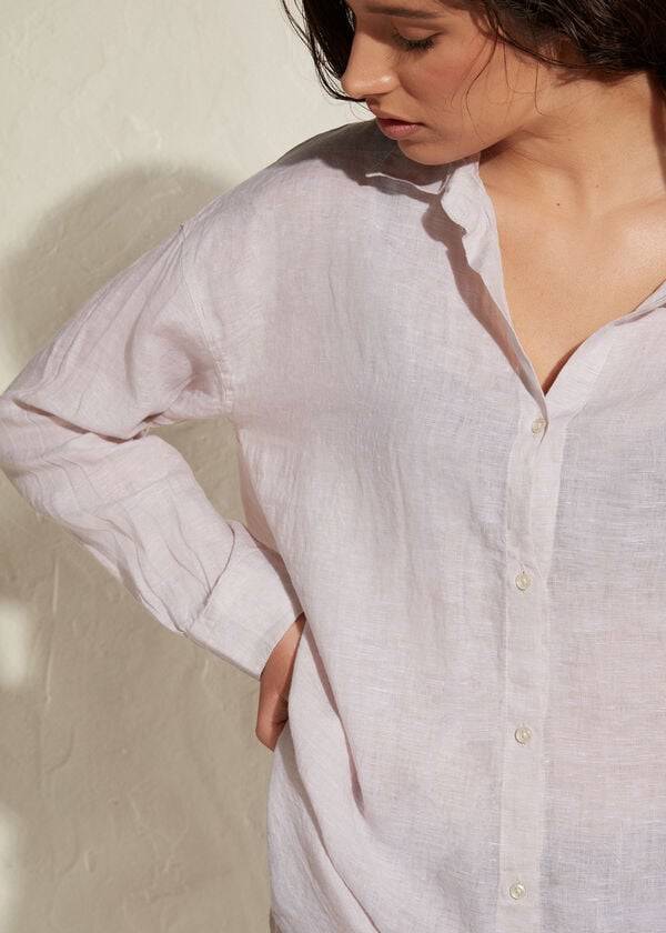 Cubrirlos Calzedonia Linen Shirt Mujer Beige | CL2097ZG