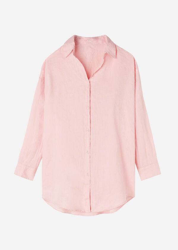 Cubrirlos Calzedonia Linen Shirt Mujer Doradas | CL2098XF