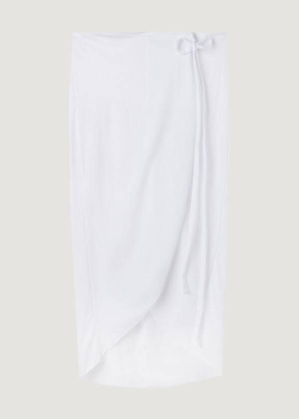 Cubrirlos Calzedonia Long Crossover Pareo Mujer Blancas | CL2135YU