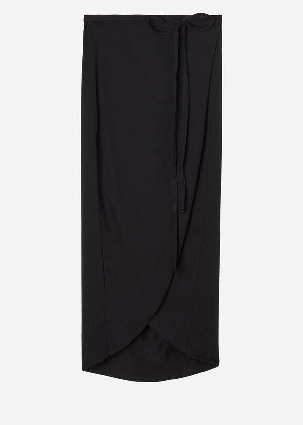 Cubrirlos Calzedonia Long Crossover Pareo Mujer Negras | CL2136UT