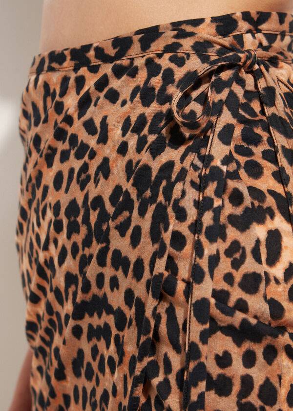 Cubrirlos Calzedonia Long Crossover Pareo Mujer Marrones | CL2137IS