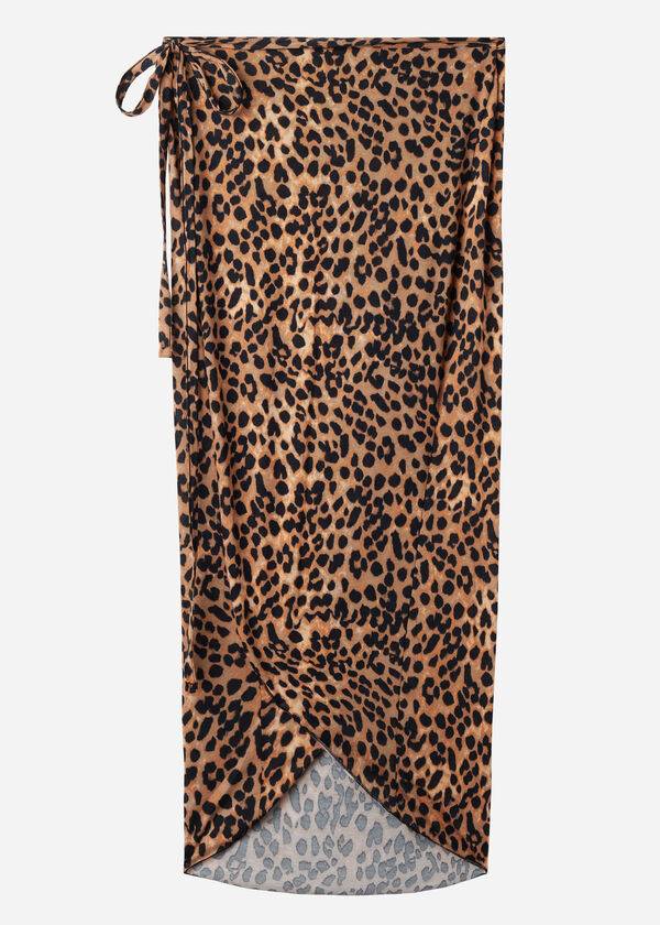 Cubrirlos Calzedonia Long Crossover Pareo Mujer Marrones | CL2137IS
