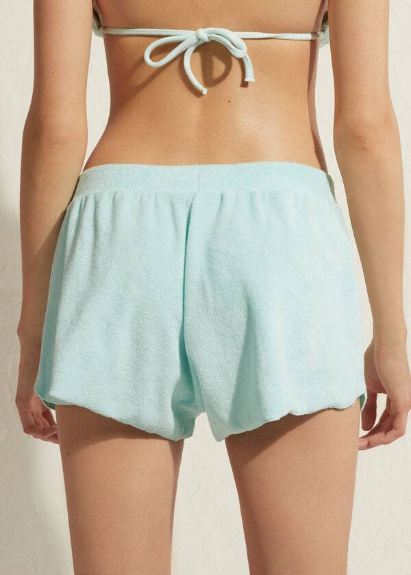Cubrirlos Calzedonia Terrycloth Shorts Mujer Azules | CL2149ZG