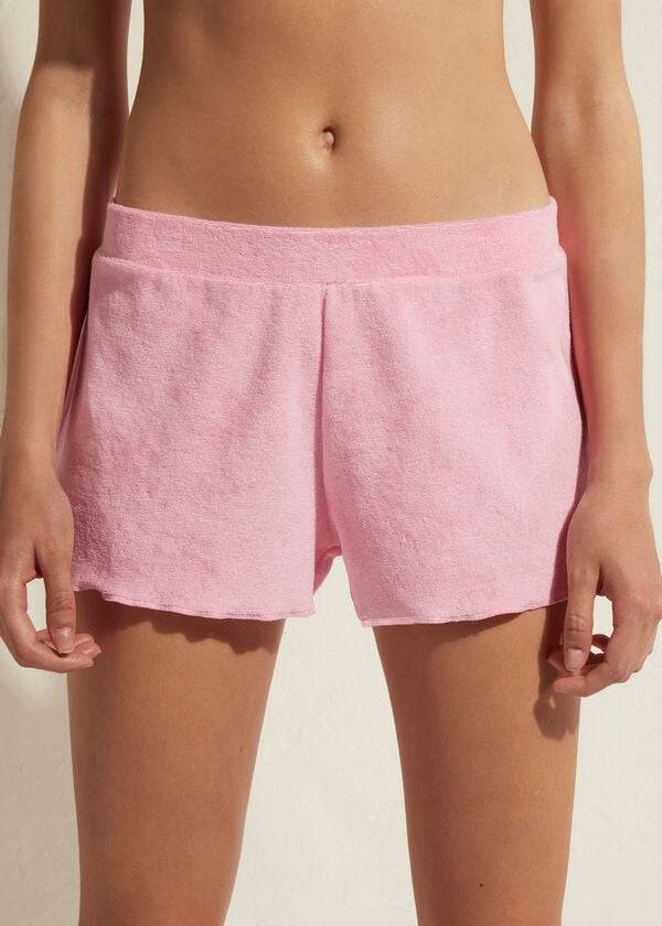 Cubrirlos Calzedonia Terrycloth Shorts Mujer Rosas | CL2151CE