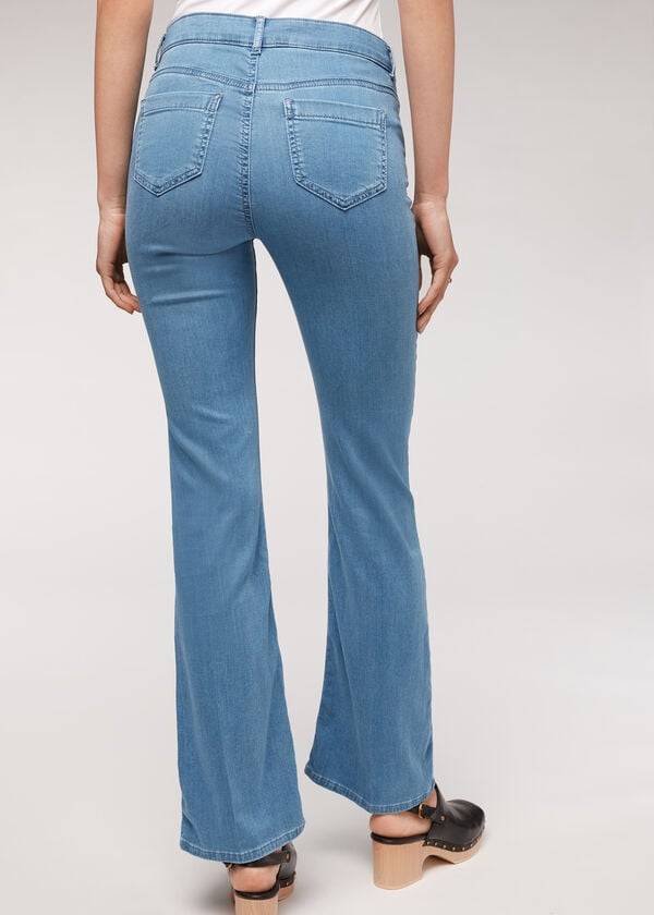 Jeans Calzedonia Eco Light Flared Denim Mujer Azules | CL2576PQ