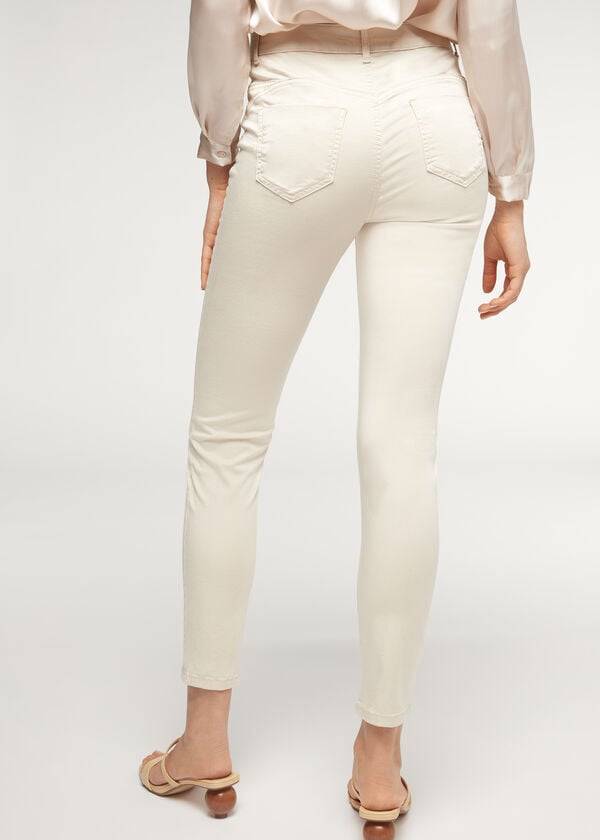Jeans Calzedonia Eco Light Push Up Denim Mujer Marrones Beige | CL2580YU