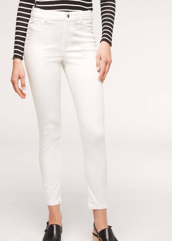 Jeans Calzedonia Eco Light Push Up Denim Mujer Blancas | CL2581TV