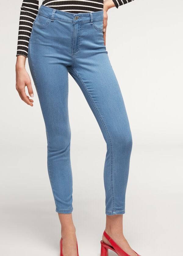 Jeans Calzedonia Eco Light Push Up Denim Mujer Azules | CL2583EX