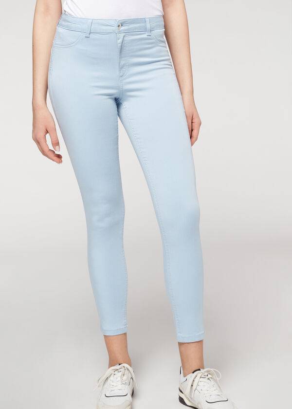 Jeans Calzedonia Eco Light Push Up Denim Mujer Beige | CL2585QZ