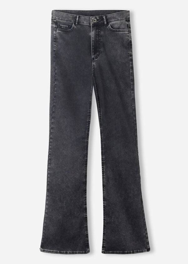 Jeans Calzedonia Flared Mujer Gris | CL2595JJ