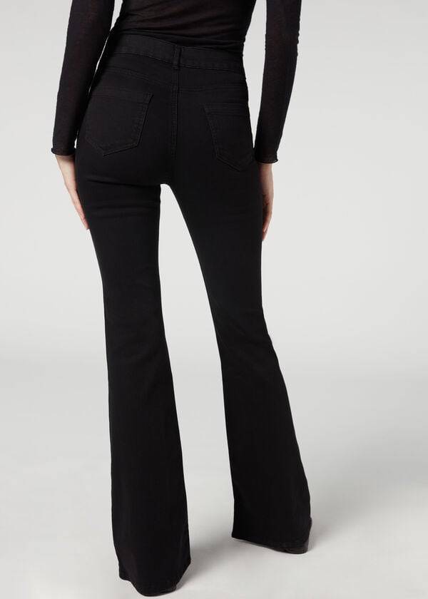 Jeans Calzedonia Flared Mujer Negras | CL2594KI