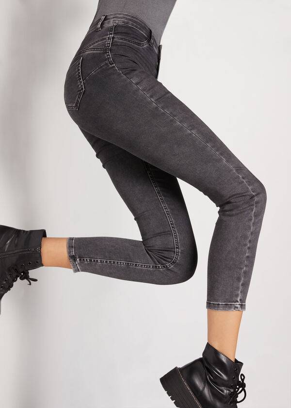 Jeans Calzedonia Push-up and soft touch Mujer Gris | CL2607TV