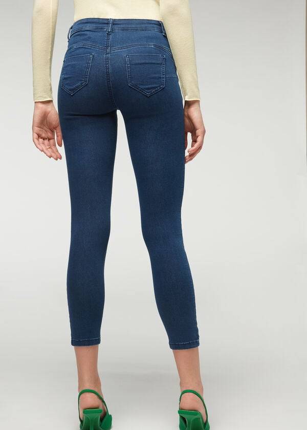 Jeans Calzedonia Push-up and soft touch Mujer Azul Marino | CL2609EX