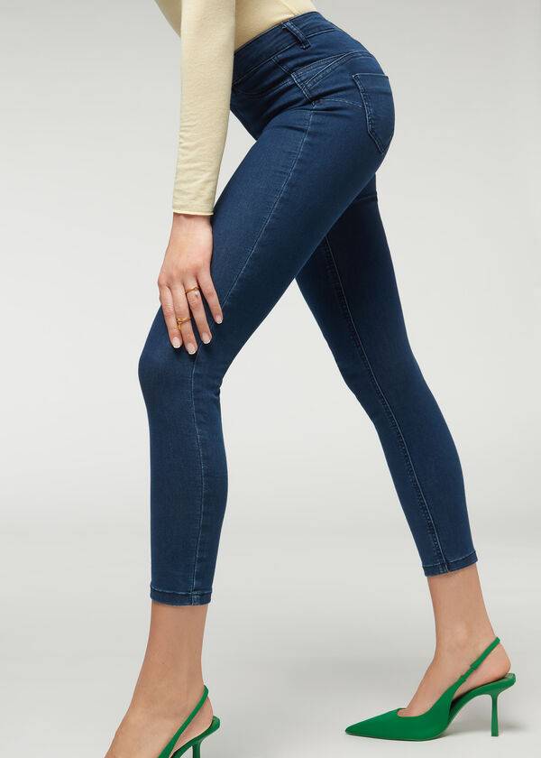 Jeans Calzedonia Push-up and soft touch Mujer Azul Marino | CL2609EX