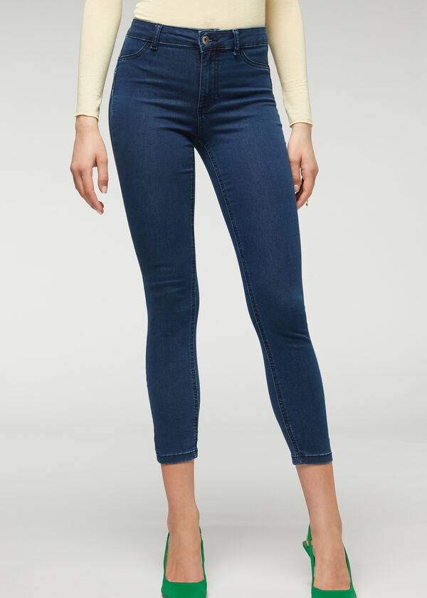 Jeans Calzedonia Push-up and soft touch Mujer Azul Marino | CL2609EX