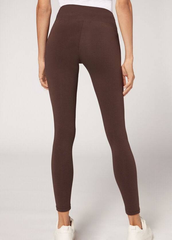 Leggins Calzedonia Algodon Mujer Marrones | CL2640NB