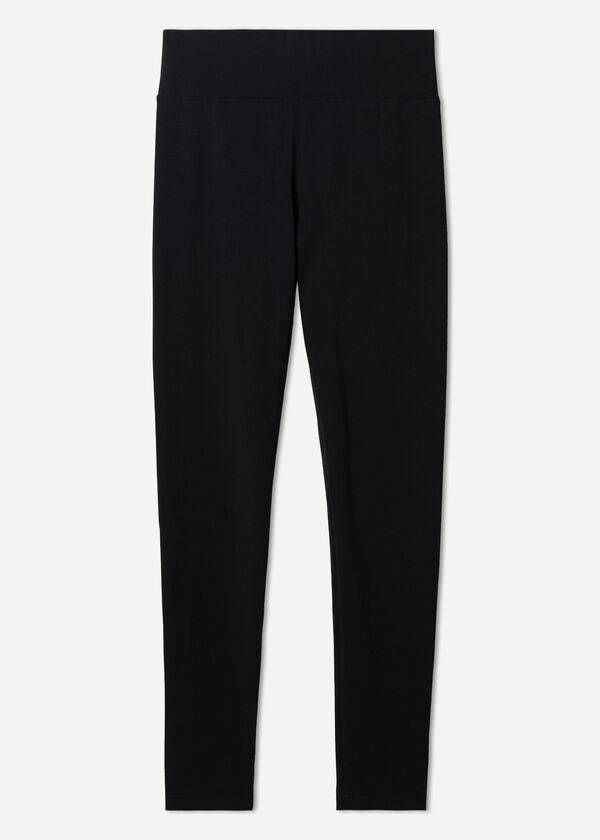 Leggins Calzedonia Algodon Mujer Negras | CL2639MA