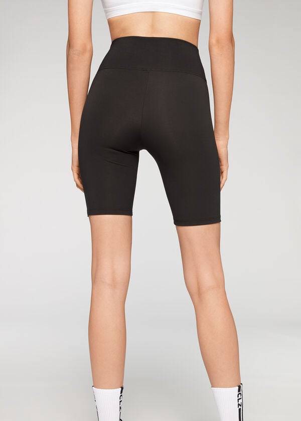 Leggins Calzedonia Atléticos Bike Mujer Negras | CL2621JJ