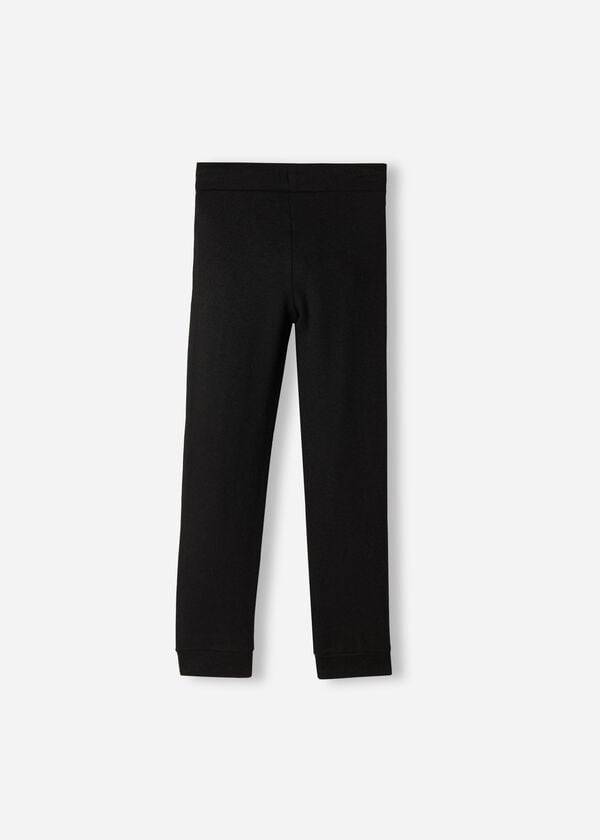 Leggins Calzedonia Cashmere Blend Stretch Deporte Niños Negras | CL3120HK