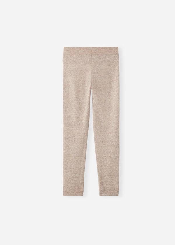 Leggins Calzedonia Cashmere Blend Stretch Deporte Niños Beige | CL3122FM