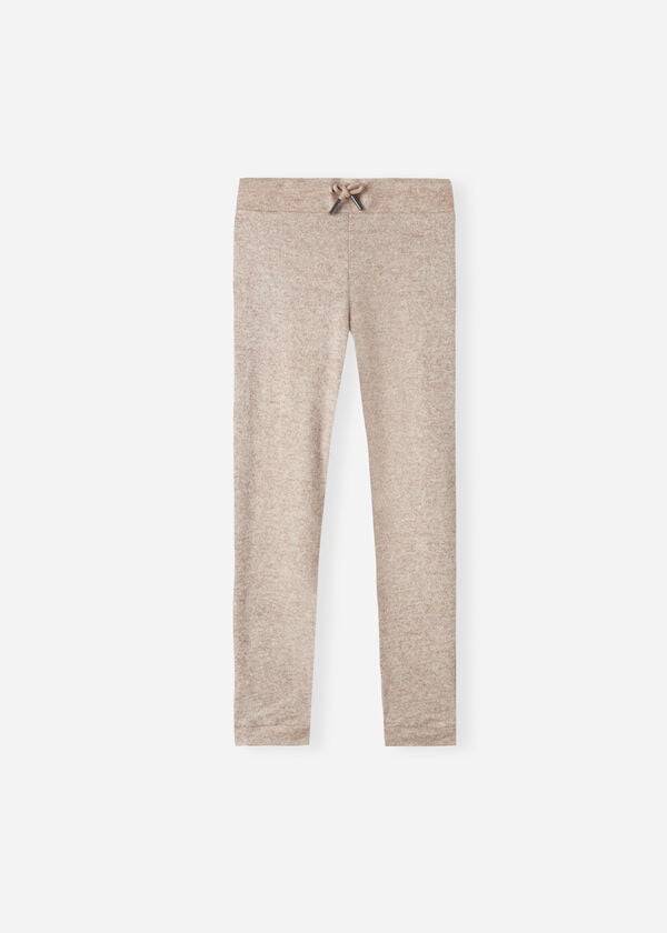 Leggins Calzedonia Cashmere Blend Stretch Deporte Niños Beige | CL3122FM