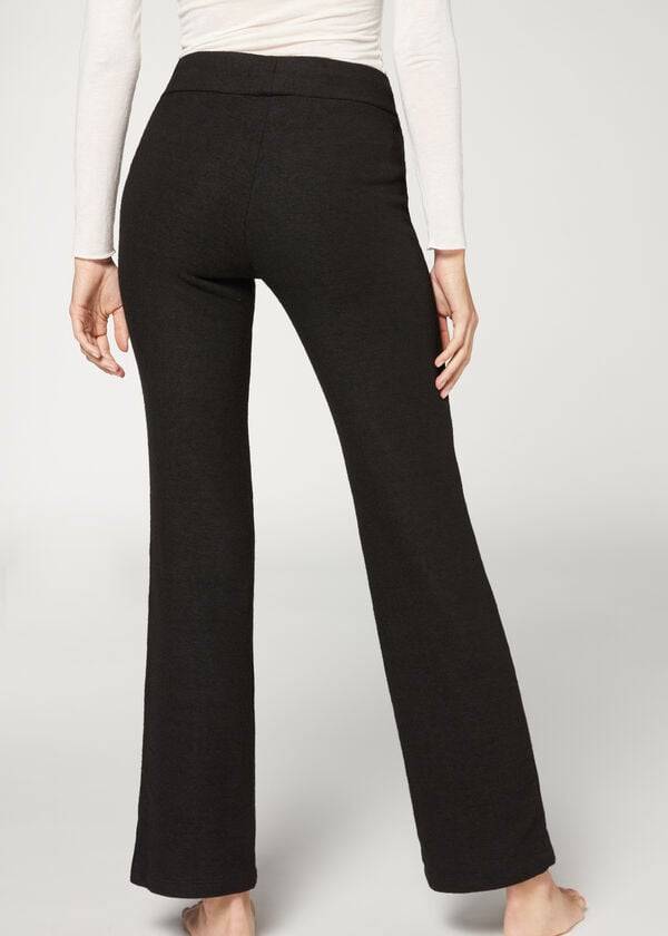 Leggins Calzedonia Cashmere Directo Mujer Negras | CL2628AP