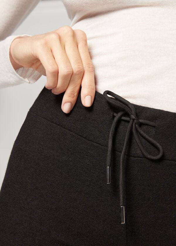 Leggins Calzedonia Cashmere Directo Mujer Negras | CL2628AP