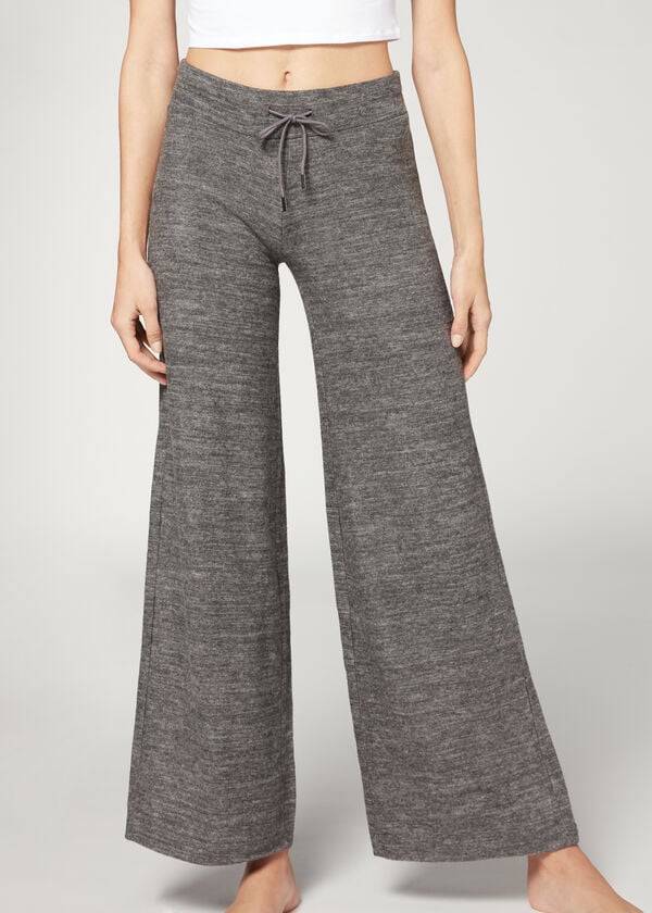 Leggins Calzedonia Cashmere Palazzo Mujer Gris | CL2624GL