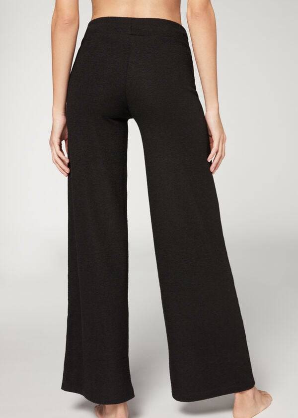 Leggins Calzedonia Cashmere Palazzo Mujer Negras | CL2625FM