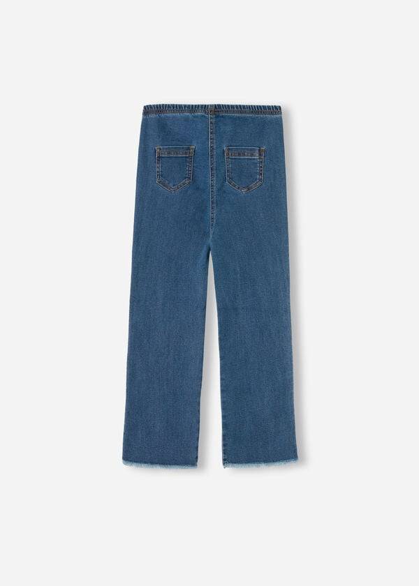 Leggins Calzedonia Cropped Flared Denim Niños Azules | CL3124SO