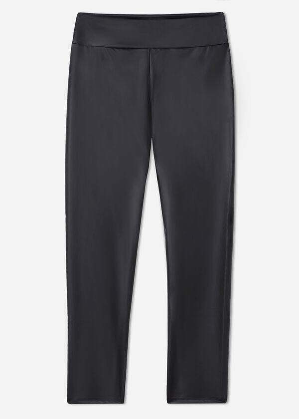 Leggins Calzedonia Cuero Effect Mujer Negras | CL2663ZG