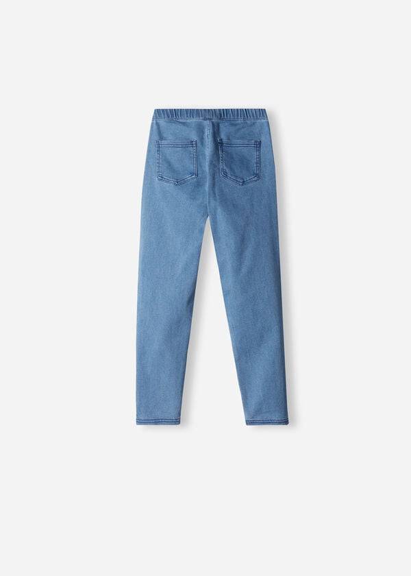 Leggins Calzedonia Denim jeggings Niños Azules | CL3129UT