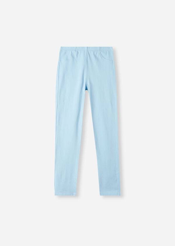 Leggins Calzedonia Denim jeggings Niños Turquesa | CL3130YU