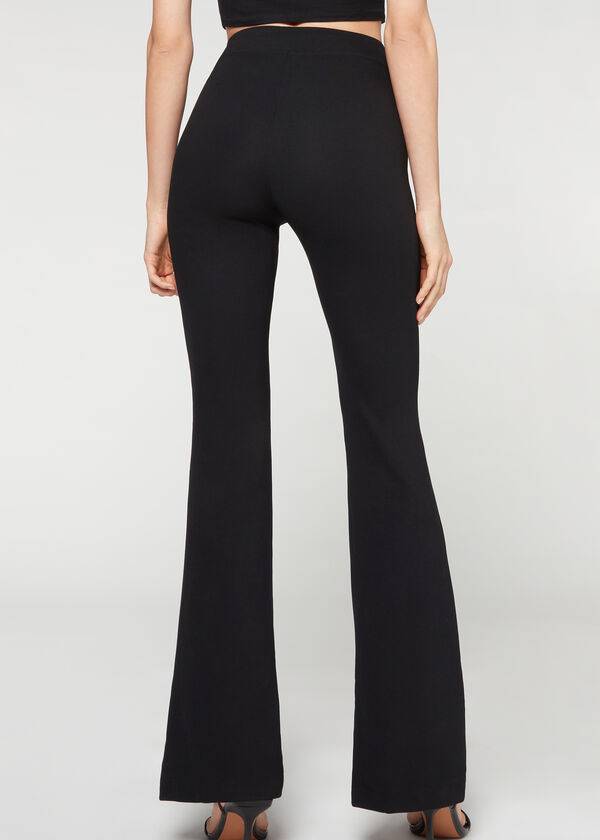 Leggins Calzedonia Flared Mujer Negras | CL2653RW