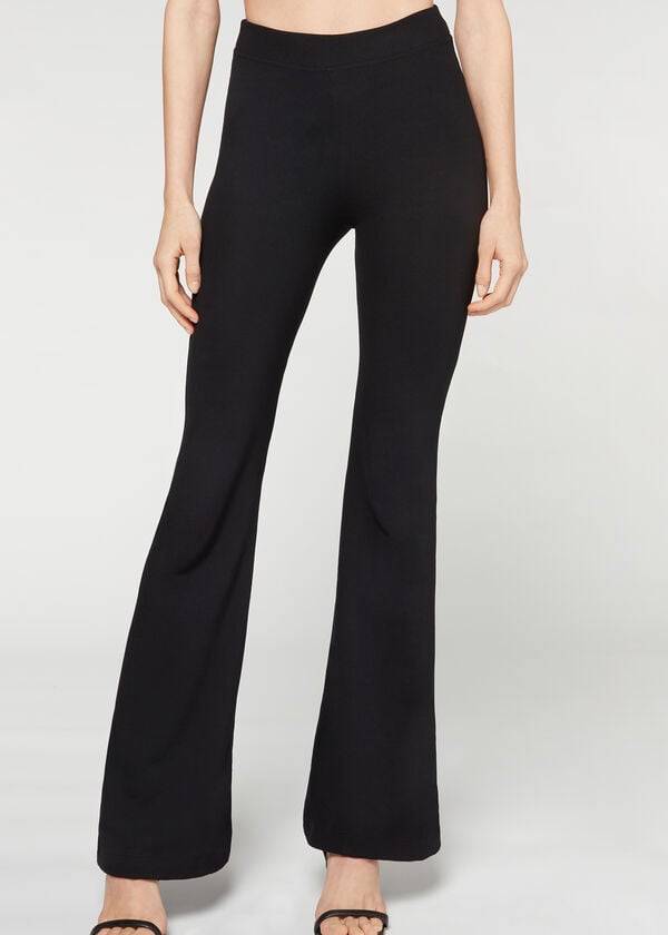 Leggins Calzedonia Flared Mujer Negras | CL2653RW